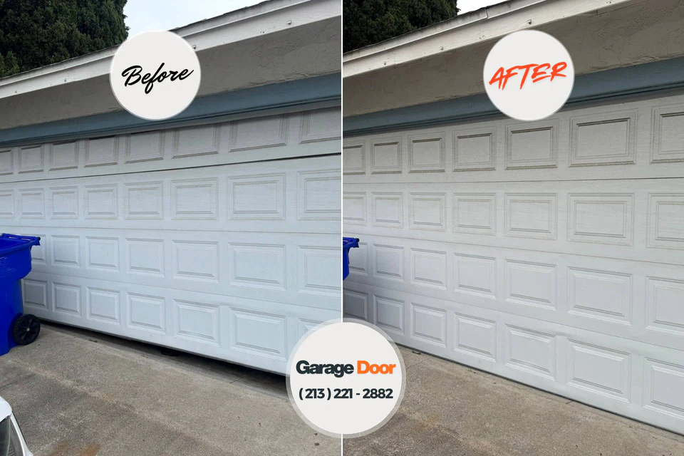 Before and after: garage door repair Heritage Hills, NY
